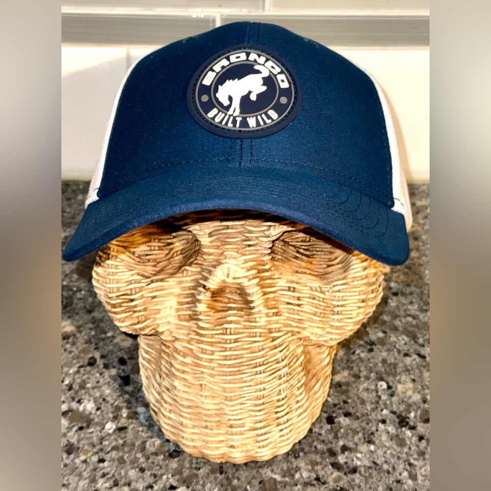 Ford Bronco Patch Logo with Adjustable Snapback: Blue/White